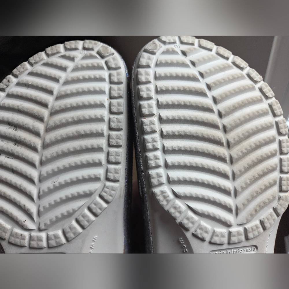 Crocs Baya Festival Silver Glitter Clog Women Sz 11 (Jibbitz NOT Included) - Picture 10 of 12